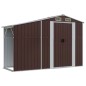 vidaXL Cobertizo de jardín acero galvanizado marrón 277x365,5x179 cm vidaXL Cobertizo de jardín acero galvanizado marrón 277x365,5x179 cm