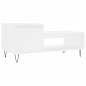 vidaXL Mesa de centro madera contrachapada blanco 100x50x45 cm