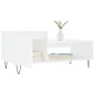vidaXL Mesa de centro madera contrachapada blanco 100x50x45 cm