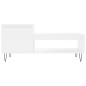 vidaXL Mesa de centro madera contrachapada blanco 100x50x45 cm