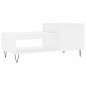 vidaXL Mesa de centro madera contrachapada blanco 100x50x45 cm