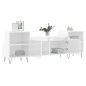 vidaXL Mueble para TV madera contrachapada blanco brillo 160x35x55 cm