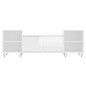 vidaXL Mueble para TV madera contrachapada blanco brillo 160x35x55 cm
