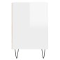 vidaXL Mueble para TV madera contrachapada blanco brillo 160x35x55 cm