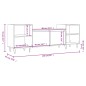 vidaXL Mueble para TV madera contrachapada blanco brillo 160x35x55 cm