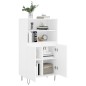 vidaXL Aparador alto madera contrachapada blanco 60x36x110 cm vidaXL Aparador alto madera contrachapada blanco 60x36x110 cm