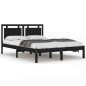 vidaXL Estructura de cama de madera maciza de pino negra 200x200 cm vidaXL Estructura de cama de madera maciza de pino negra 200x200 cm