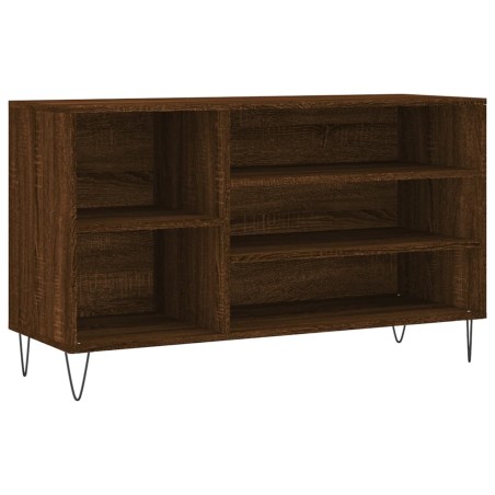 vidaXL Mueble zapatero madera contrachapada roble marrón 102x36x60 cm