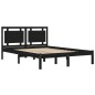 vidaXL Estructura de cama de madera maciza de pino negra 200x200 cm vidaXL Estructura de cama de madera maciza de pino negra 200x200 cm