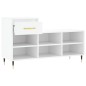 vidaXL Mueble zapatero madera contrachapada blanco 102x36x60 cm vidaXL Mueble zapatero madera contrachapada blanco 102x36x60 cm