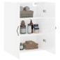 vidaXL Armario de pared madera ingeniería blanco brillo 69,5x34x90 cm