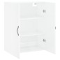 vidaXL Armario de pared madera ingeniería blanco brillo 69,5x34x90 cm
