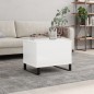 vidaXL Mesa de centro madera contrachapada blanco brillo 60x44,5x45 cm