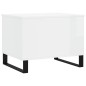 vidaXL Mesa de centro madera contrachapada blanco brillo 60x44,5x45 cm
