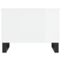 vidaXL Mesa de centro madera contrachapada blanco brillo 60x44,5x45 cm