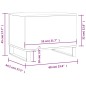 vidaXL Mesa de centro madera contrachapada blanco brillo 60x44,5x45 cm