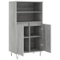 vidaXL Aparador alto de madera contrachapada gris Sonoma 60x36x110 cm vidaXL Aparador alto de madera contrachapada gris Sonoma 60x36x110 cm