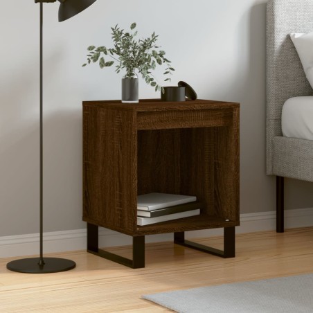 vidaXL Mesita de noche madera de ingeniería marrón roble 40x35x50 cm