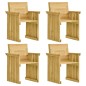 vidaXL Comedor de jardín 5 pzas con cojines madera de pino impregnada