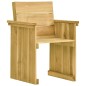 vidaXL Comedor de jardín 5 pzas con cojines madera de pino impregnada