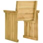vidaXL Comedor de jardín 5 pzas con cojines madera de pino impregnada