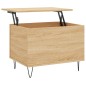 vidaXL Mesa de centro madera contrachapada roble Sonoma 60x44,5x45 cm vidaXL Mesa de centro madera contrachapada roble Sonoma 60x44,5x45 cm