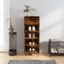 vidaXL Mueble zapatero madera contrachapada roble ahumado 40x36x105 cm