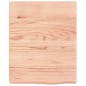 vidaXL Encimera baño madera maciza tratada marrón claro 40x50x(2-6) cm vidaXL Encimera baño madera maciza tratada marrón claro 40x50x(2-6) cm