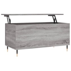 vidaXL Mesa de centro madera contrachapada gris Sonoma 90x44,5x45 cm