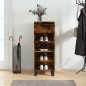vidaXL Mueble zapatero madera contrachapada roble ahumado 40x36x105 cm vidaXL Mueble zapatero madera contrachapada roble ahumado 40x36x105 cm