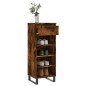 vidaXL Mueble zapatero madera contrachapada roble ahumado 40x36x105 cm vidaXL Mueble zapatero madera contrachapada roble ahumado 40x36x105 cm