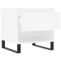vidaXL Mesa de centro madera de ingeniería blanco 50x46x50 cm vidaXL Mesa de centro madera de ingeniería blanco 50x46x50 cm