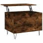 vidaXL Mesa de centro madera contrachapada roble ahumado 60x44,5x45 cm vidaXL Mesa de centro madera contrachapada roble ahumado 60x44,5x45 cm