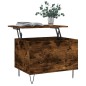 vidaXL Mesa de centro madera contrachapada roble ahumado 60x44,5x45 cm vidaXL Mesa de centro madera contrachapada roble ahumado 60x44,5x45 cm