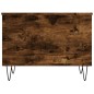 vidaXL Mesa de centro madera contrachapada roble ahumado 60x44,5x45 cm vidaXL Mesa de centro madera contrachapada roble ahumado 60x44,5x45 cm