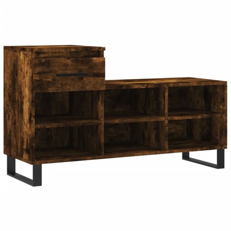 vidaXL Mueble zapatero madera contrachapada roble ahumado 102x36x60 cm