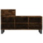 vidaXL Mueble zapatero madera contrachapada roble ahumado 102x36x60 cm