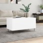 vidaXL Mesa de centro madera contrachapada blanco 90x44,5x45 cm vidaXL Mesa de centro madera contrachapada blanco 90x44,5x45 cm