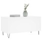 vidaXL Mesa de centro madera contrachapada blanco 90x44,5x45 cm vidaXL Mesa de centro madera contrachapada blanco 90x44,5x45 cm