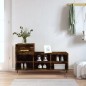 vidaXL Mueble zapatero madera contrachapada roble ahumado 102x36x60 cm vidaXL Mueble zapatero madera contrachapada roble ahumado 102x36x60 cm