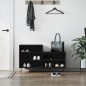 vidaXL Mueble zapatero madera contrachapada negro 102x36x60 cm vidaXL Mueble zapatero madera contrachapada negro 102x36x60 cm