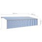 vidaXL Toldo automático retráctil con persiana 6x3 m azul y blanco vidaXL Toldo automático retráctil con persiana 6x3 m azul y blanco