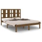 vidaXL Estructura de cama doble madera maciza marrón miel 120x190 cm