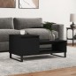 vidaXL Mesa de centro madera contrachapada negro 100x50x45 cm vidaXL Mesa de centro madera contrachapada negro 100x50x45 cm