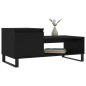 vidaXL Mesa de centro madera contrachapada negro 100x50x45 cm vidaXL Mesa de centro madera contrachapada negro 100x50x45 cm