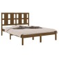 vidaXL Estructura de cama doble madera maciza marrón miel 120x190 cm