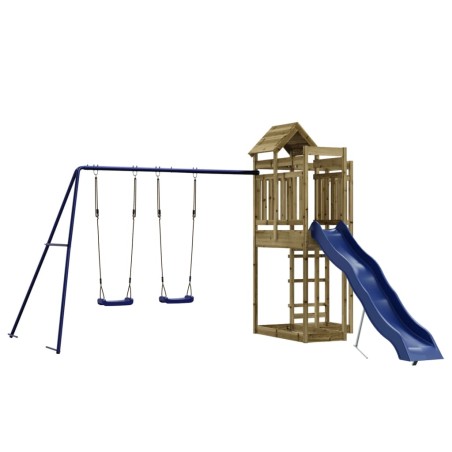 vidaXL Parque infantil de exterior madera de pino impregnada