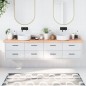 vidaXL Encimera baño madera maciza tratada marrón claro 220x30x(2-6)cm