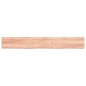vidaXL Encimera baño madera maciza tratada marrón claro 220x30x(2-6)cm