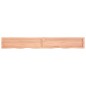 vidaXL Encimera baño madera maciza tratada marrón claro 220x30x(2-6)cm